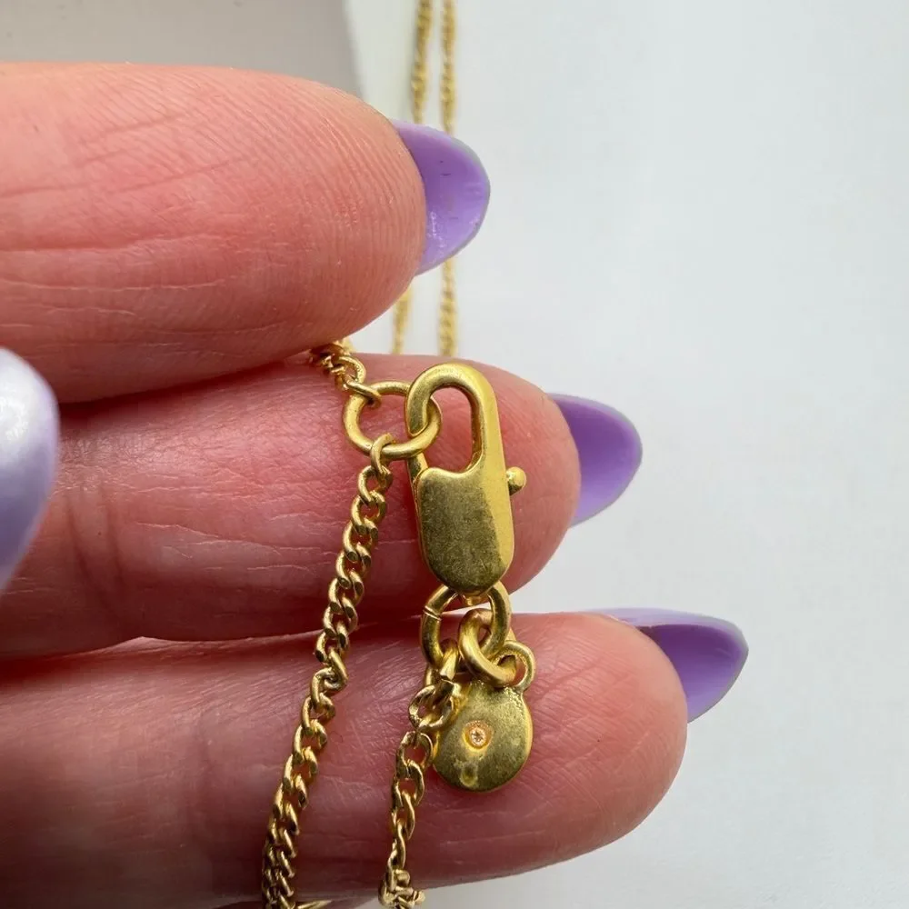 19" Madewell gold tone metal "coin" pendant necklace! - Picture 7 of 13